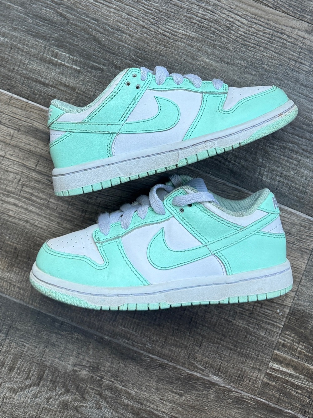 Nike dunk low mint green 11c sneakers